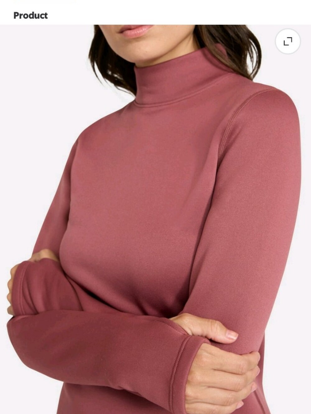 Ozark Trail Women’s Mock Neck Base Layer Sweater - Burgundy Plum